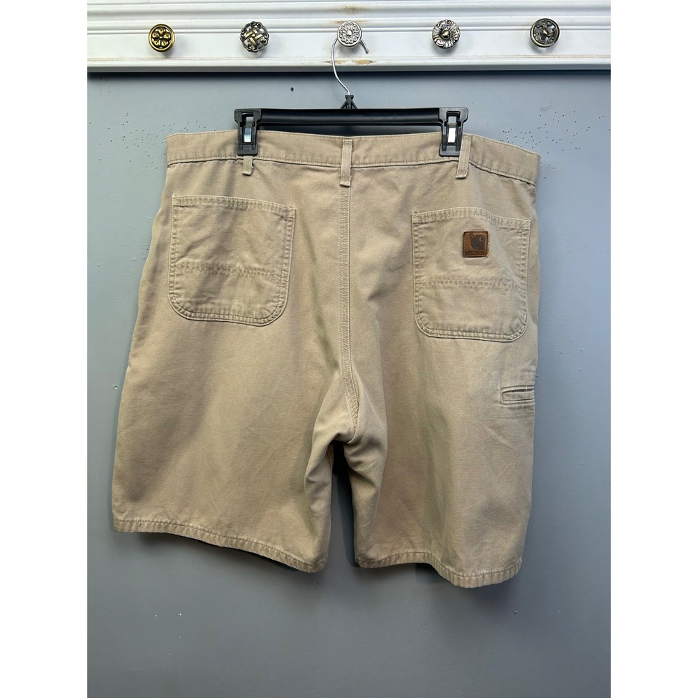 Carhartt Shorts Men 40 Tan Duck Canvas Carpenter‎ Workwear Relaxed Fit Utility